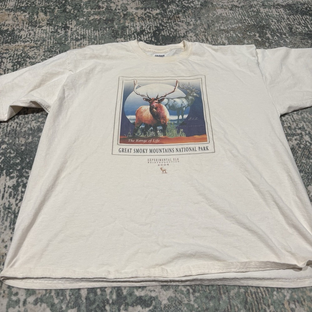 2004 Great Smoky NP Elk Experimental Reintroduction Tshirt 2XL